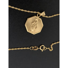 Load image into Gallery viewer, 18K Gold Necklace Chain 18 inches with Sacred Heart Mother Mary Pendant 2.64 grams - Rafant