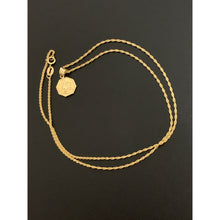 Load image into Gallery viewer, 18K Gold Necklace Chain 18.25 inches with Sacred Heart Mother Mary Jesus Pendant 1.95 grams - Rafant