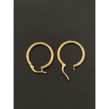 Load image into Gallery viewer, 18K Yellow Gold Earrings Hoops Textured  Small - Rafant