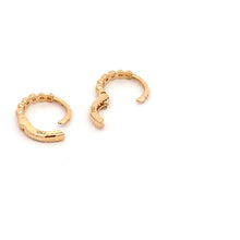 Load image into Gallery viewer, 18K Gold Earrings Huggie Beaded Very Tiny Hoops - Rafant
