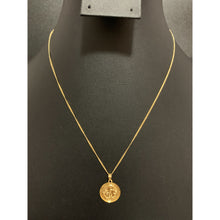 Load image into Gallery viewer, 18K Gold Necklace Chain 18 inches with Lucky Good Fortune Pendant 1.46 grams - Rafant