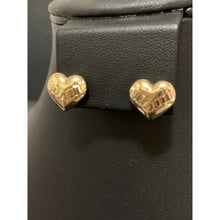Load image into Gallery viewer, 18K Gold Pendant Puffed Heart Pendant Earrings Set 6.25 grams - Rafant