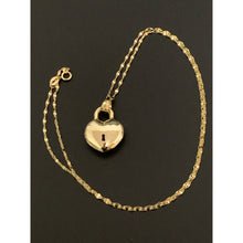 Load image into Gallery viewer, 18K Gold Necklace Chain 17.75 inches with Heart Pendant 2.85 grams - Rafant