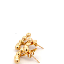 Load image into Gallery viewer, 18K Gold Earrings Balls Stud Post Dangle 2.06 grams - Rafant