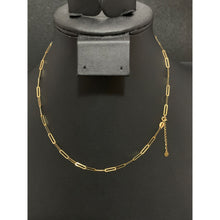 Load image into Gallery viewer, 18K Yellow Gold Necklace Chain Paperclips 15.75 inches plus 1 inch - Rafant