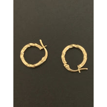 Load image into Gallery viewer, 18K Saudi Gold Earrings Hoops Loops Small 0.93 grams - Rafant
