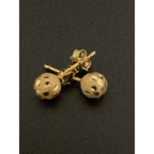 Load image into Gallery viewer, 18K Saudi Gold Stud Earrings Frosted Balls - Rafant