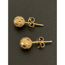 Load image into Gallery viewer, 18K Saudi Gold Stud Earrings Frosted Balls - Rafant