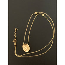 Load image into Gallery viewer, 18K Gold Necklace Chain 17.25" plus 1 inch Woman Lady Charm 2.40 grams - Rafant