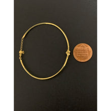 Load image into Gallery viewer, 18K Gold Bracelet Oval Bangle  Heart Size 6.5 inches 1.64 grams - Rafant