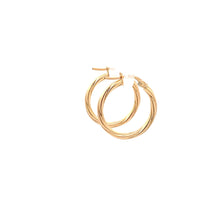 Load image into Gallery viewer, 18K Yellow Gold Earrings Hoops 1 gram - Rafant