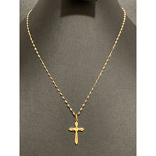 Load image into Gallery viewer, 18K Gold Necklace Chain 17.75 inches with Cross Pendant 1.69 grams - Rafant