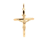 Load image into Gallery viewer, 18K Yellow Gold Pendant Cross Jesus Christ Religious 1.32 grams - Rafant