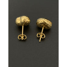 Load image into Gallery viewer, 18K Gold Earrings Stud Puffed Heart 1.77 grams - Rafant