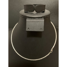 Load image into Gallery viewer, 18K Gold Necklace Omega Flexible White Yellow Gold Two Tone 16 inches 2.43 grams - Rafant