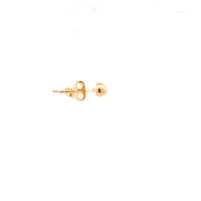 Load image into Gallery viewer, 18K Yellow Gold Earrings Stud Ball Very Tiny Very Lightweight 0.84 grams - Rafant