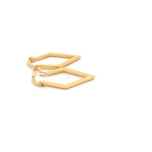 Load image into Gallery viewer, 18K Yellow Gold Earrings Hoops Triangle - Rafant
