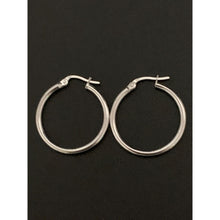 Load image into Gallery viewer, 18K White Gold Earrings Hoops Loops - Rafant