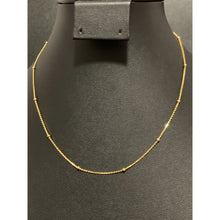 Load image into Gallery viewer, 18K Gold Necklace Chain 16 inches with Tiny Beads 1.88 grams - Rafant