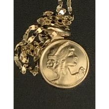 Load image into Gallery viewer, 18K Gold Necklace Chain 17.75" with Woman Lady Pendant 2.07 grams - Rafant