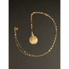 Load image into Gallery viewer, 18K Gold Necklace Chain 17.75" with Woman Lady Pendant 2.07 grams - Rafant