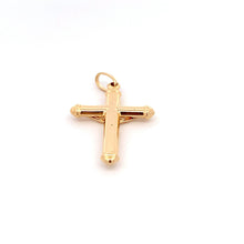 Load image into Gallery viewer, 18K Yellow Gold Pendant Cross Jesus Christ Religious 1.68 grams With Defects - Rafant
