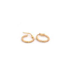 Load image into Gallery viewer, 18K Yellow Gold Earrings Very Tiny Hoops 0.83 grams - Rafant