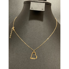 Load image into Gallery viewer, 18K Gold Necklace Chain 16.5 inches Love Heart Pendant 1.60 grams - Rafant