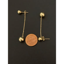Load image into Gallery viewer, 18K Gold Earrings Dangling Polished Balls 2.18grams - Rafant