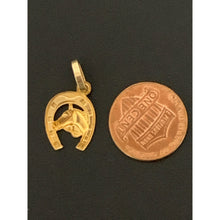 Load image into Gallery viewer, 18K Gold Pendant Horseshoe 0.75 grams Very Small - Rafant