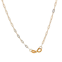 Load image into Gallery viewer, 18K Gold Necklace Chain 18 inches Paperclip Pendant Cross 1.25 grams - Rafant