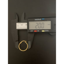 Load image into Gallery viewer, 18K Gold Earrings Hoops Loops Beaded Small 2.13 grams - Rafant