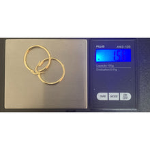 Load image into Gallery viewer, 18K Gold Earrings Hoops Loops 1.56 grams - Rafant