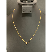 Load image into Gallery viewer, 18K Saudi Gold Necklace Chain 17.75" with Frosted Ball Charm Pendant - Rafant