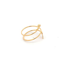 Load image into Gallery viewer, 18K Yellow Gold Ring Spiral Ribbon Ring 1.09 grams Size 7.5 - Rafant