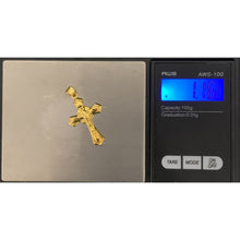 Load image into Gallery viewer, 18K Yellow Gold Pendant Cross Jesus Christ Religious 1.16 grams - Rafant