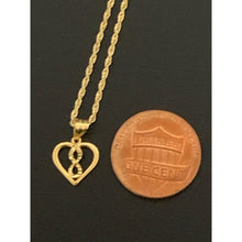 Load image into Gallery viewer, 18K Gold Necklace Chain 18 inches Heart Infinity Pendant 1.32 grams - Rafant