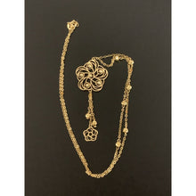 Load image into Gallery viewer, 18K Gold Necklace 16.5 inches with Flower Charm 3.40 grams - Rafant