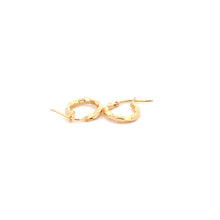 Load image into Gallery viewer, 18K Yellow Gold Earrings Hoops Very Tiny 0.95 grams - Rafant