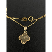 Load image into Gallery viewer, 18K Gold Necklace Chain 18 inches Clover Flower 1.90 grams - Rafant