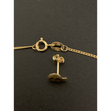 Load image into Gallery viewer, 18K Gold Necklace Chain 18 inches Heart Pendant with Earrings Set 1.80 grams - Rafant
