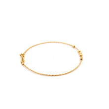 Load image into Gallery viewer, 18K Yellow Gold Bracelet Soft Bangle Beads Size 6.75 inches - Rafant