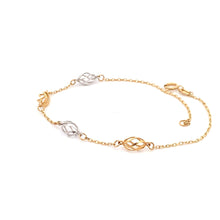 Load image into Gallery viewer, 18K Yellow Gold Bracelet White Yellow Gold Size 7 inches Women 1.21 grams - Rafant