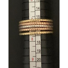 Load image into Gallery viewer, 18K Gold Ring Five Days Tricolor Yellow White Rose 1.64 grams S 7.5 - Rafant