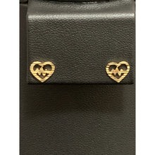 Load image into Gallery viewer, 18K Saudi Gold Earrings Stud Heartbeat - Rafant