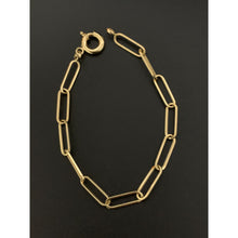 Load image into Gallery viewer, 18K Yellow Gold Bracelet Paperclips 6.5 inches - Rafant