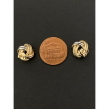 Load image into Gallery viewer, 18K Gold Earrings Stud Knot White Yellow Rose Gold - Rafant