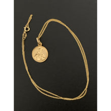 Load image into Gallery viewer, 18K Gold Necklace Chain 17.75 inches Jesus Christ Pendant 1.99 grams - Rafant