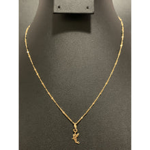 Load image into Gallery viewer, 18K Gold Necklace Chain 16 inches with Fairy Pendant 1.70 grams - Rafant