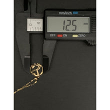 Load image into Gallery viewer, 18K Gold Necklace Chain 17.75" with Round Circle Heart Love Pendant 1.90 grams - Rafant